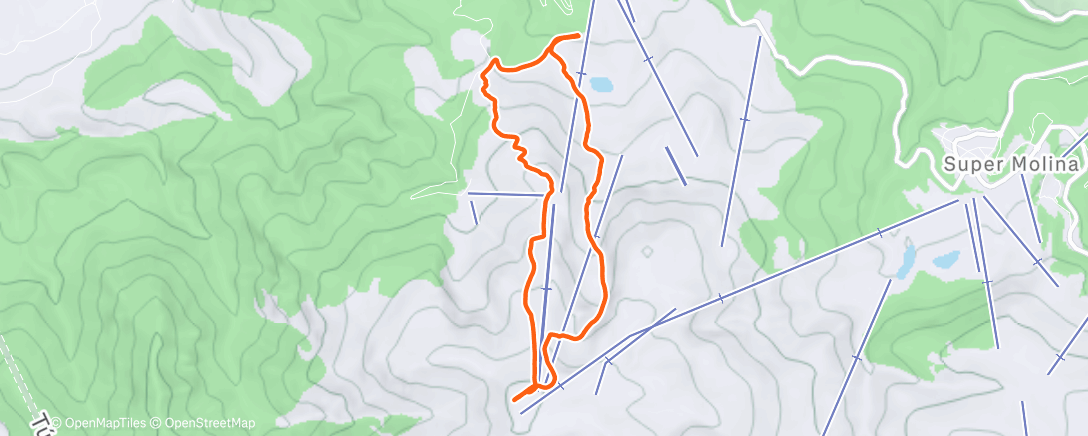 Mapa de la actividad (Tossa D’Alp desde Masella)