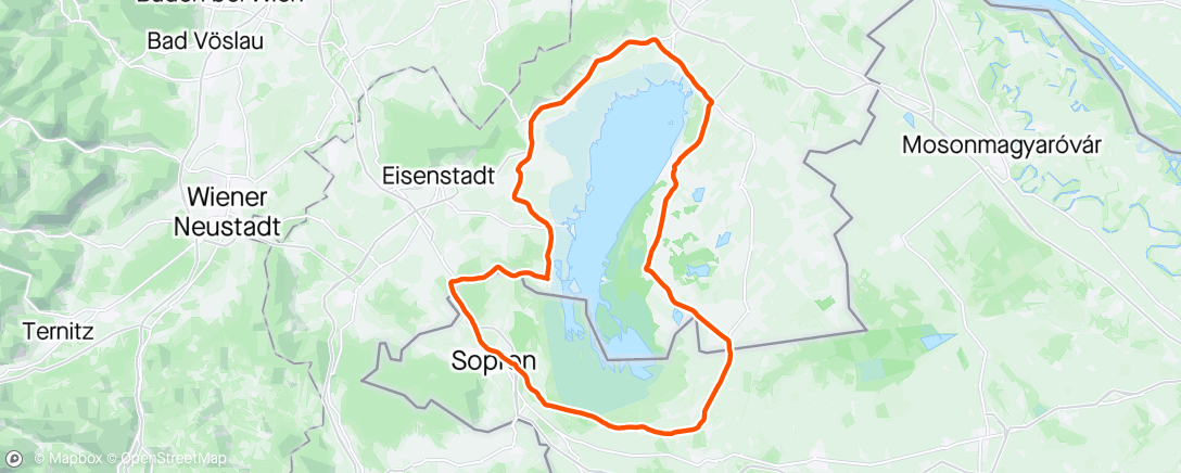 Map of the activity, Neusiedlersee Radmarathon ,saukalt und stürmisch