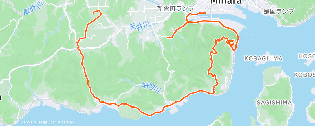 Map of the activity, Afternoon Ride