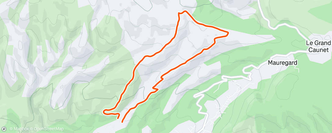 Map of the activity, Trail le matin