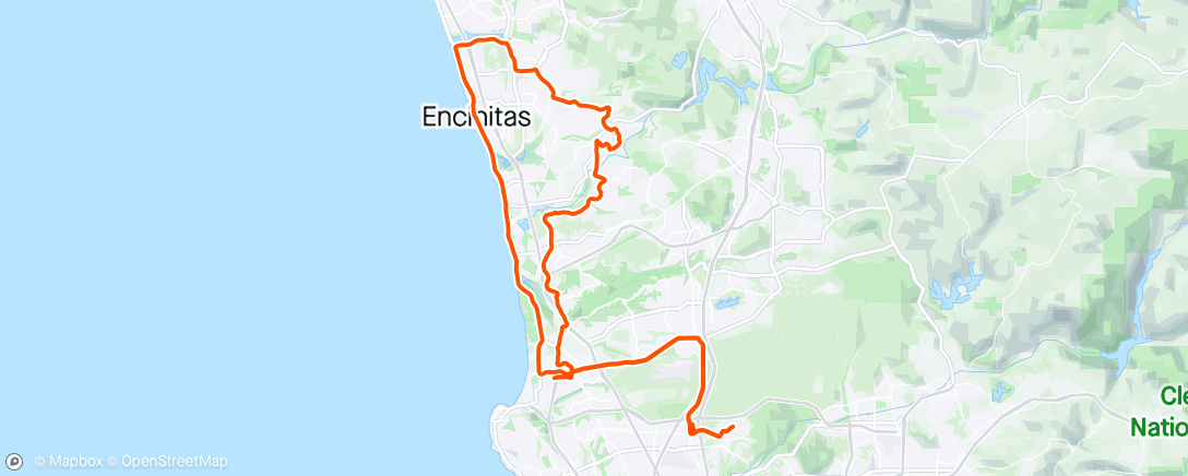 Map of the activity, SDBC C Ride