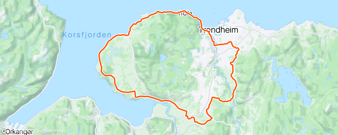 Map of the activity, Byneset - Rødde netto.