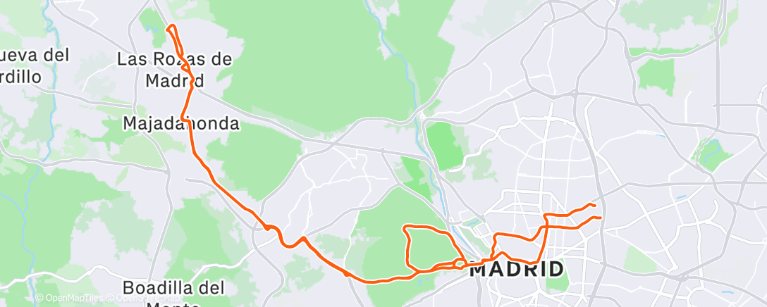 Map of the activity, Bicicleta por la mañana