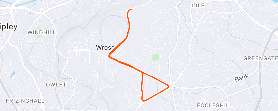 Map of the activity, Morning Run