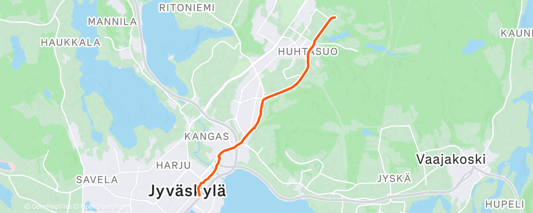 Map of the activity, Afternoon Walk