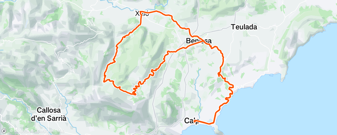 Map of the activity, Afternoon Ride