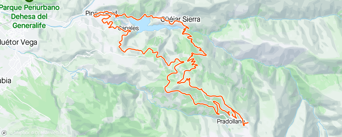 Map of the activity, Sierra Nevada T2