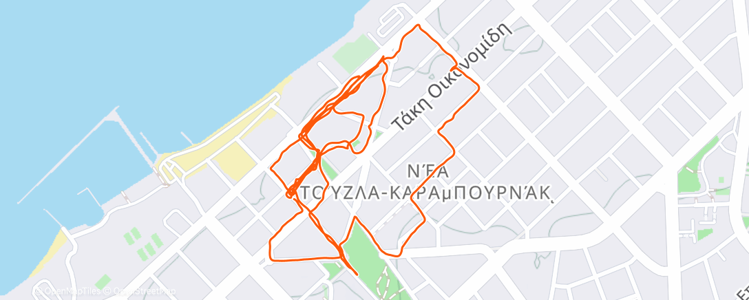 Map of the activity, Afternoon Trail Run