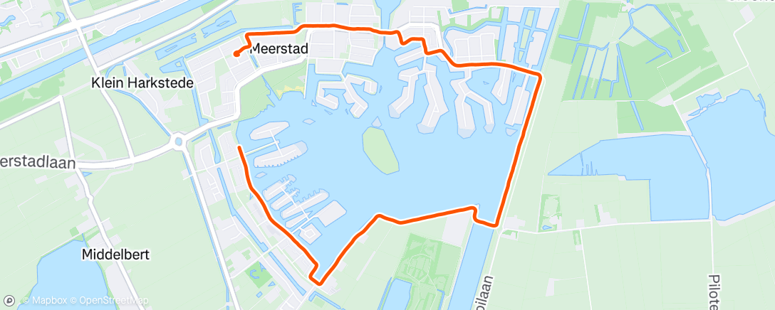 Map of the activity, Blokje om en het water in 🏊‍♂️