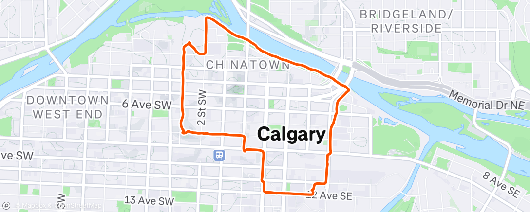 Map of the activity, Evening Walk