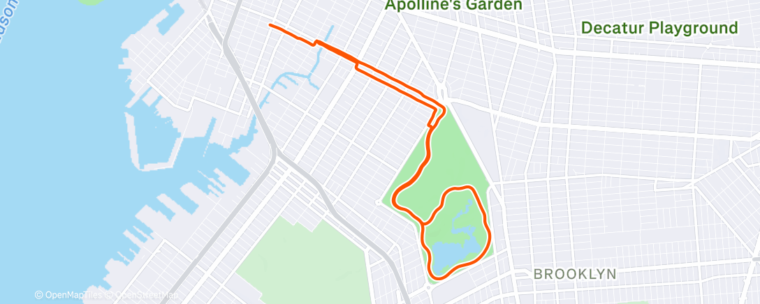 Map of the activity, Lunch Run