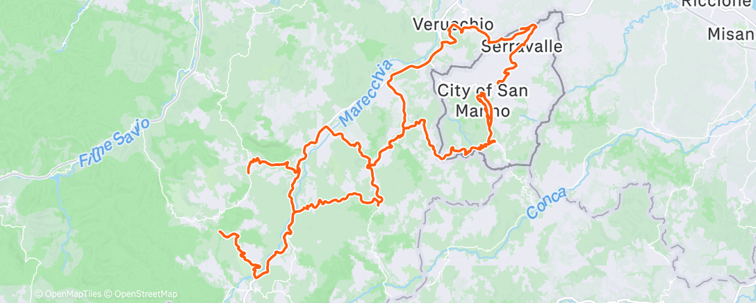 Mapa de la actividad (Morning Ride)