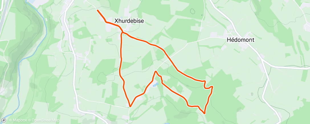 Map of the activity, Trail en soirée