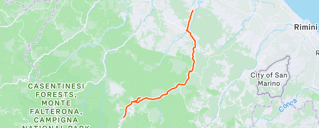 Карта физической активности (Pedalata pomeridiana)