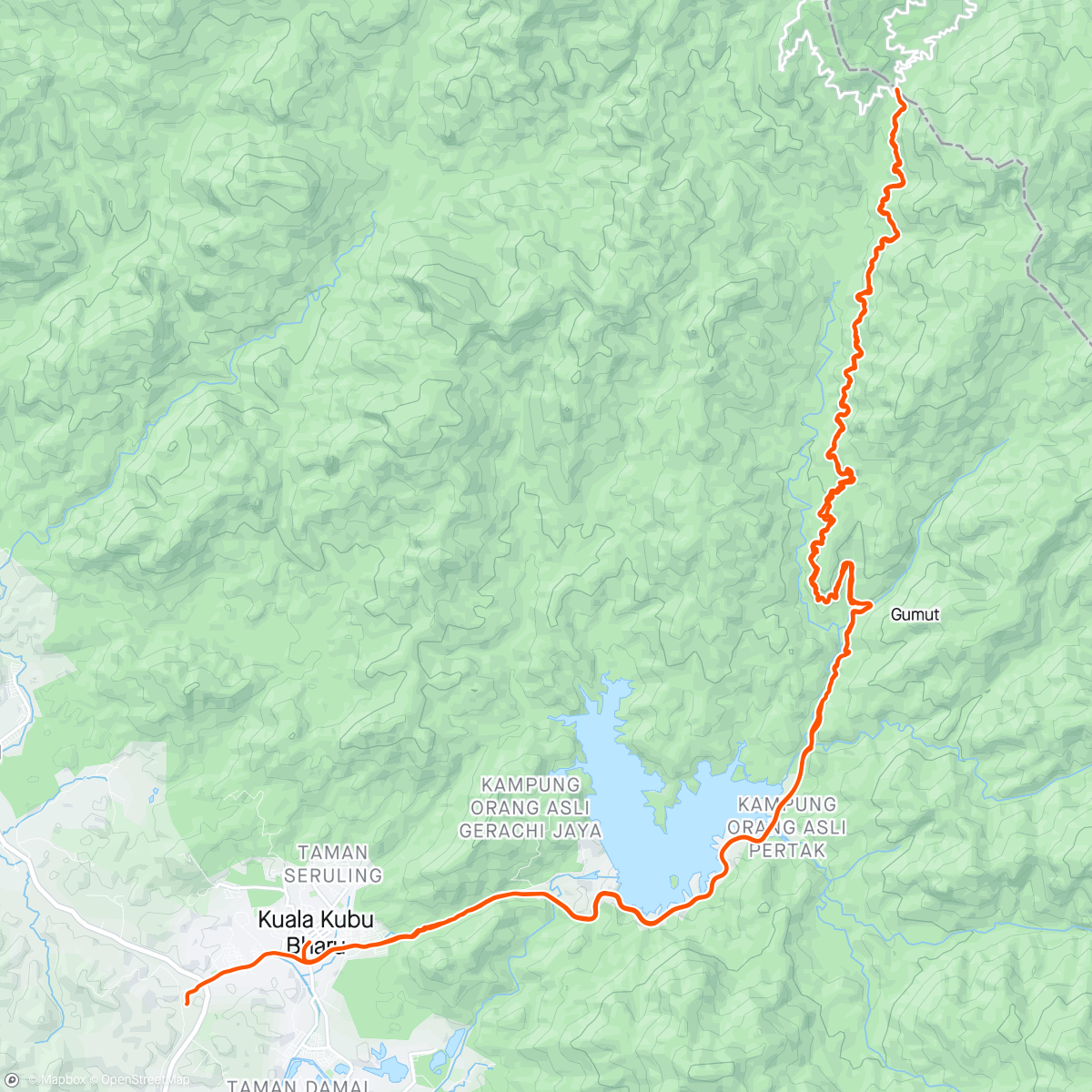 Mapa da atividade, KOM Ride