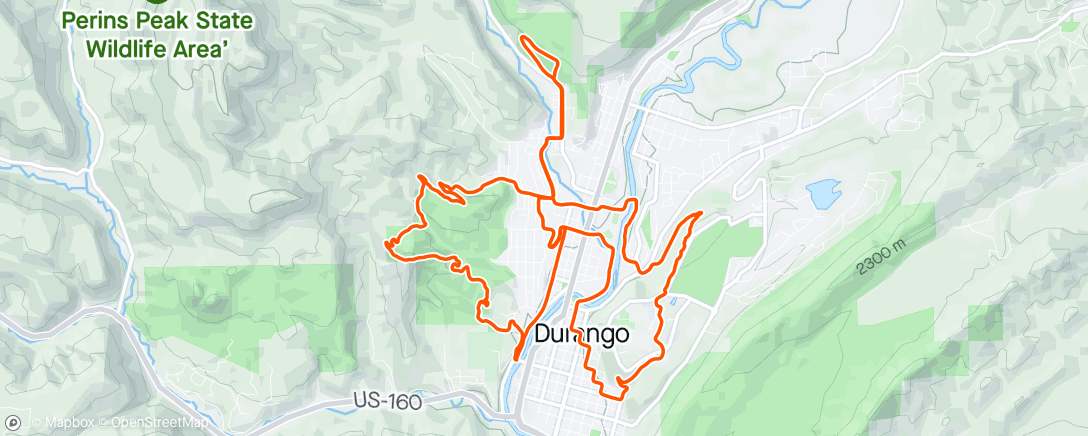 Map of the activity, Afternoon Ride