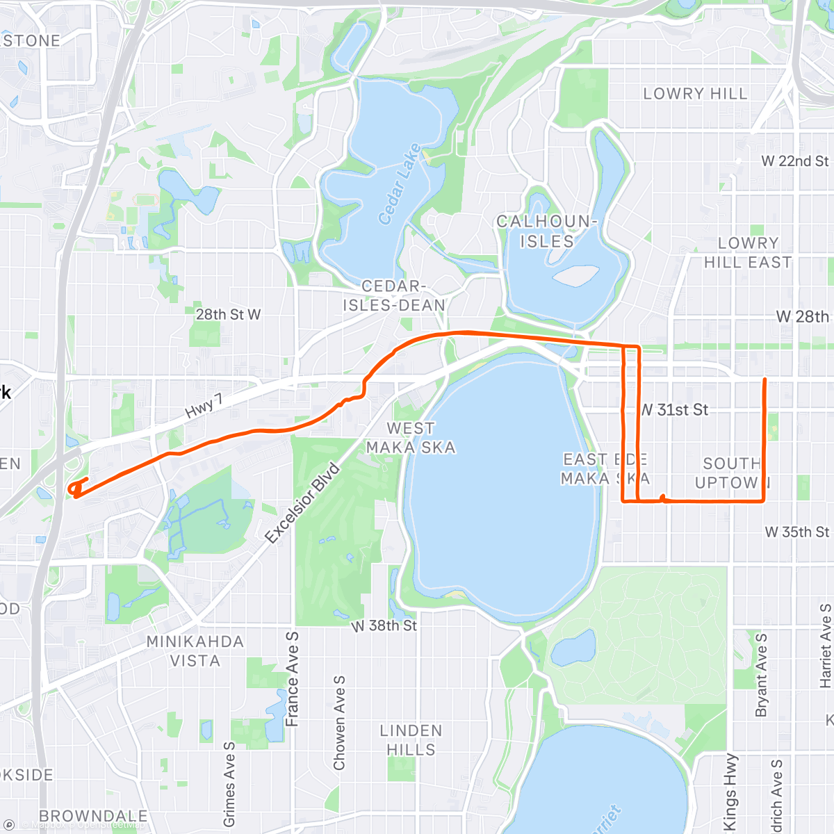 Map of the activity, 30 DoB Day 16: DJ Ride trial