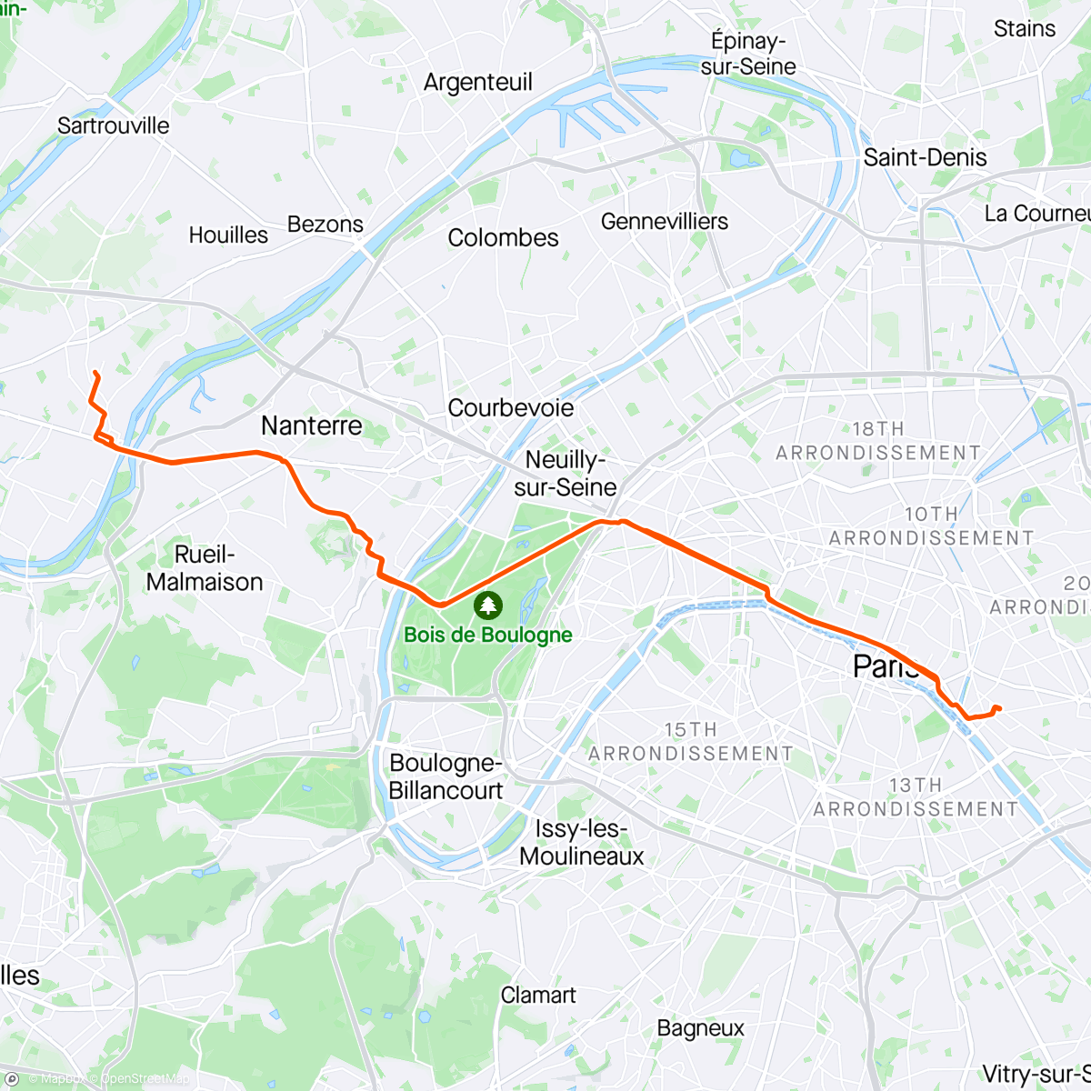 Map of the activity, Vélotaf Paris 12ème - GRAXX