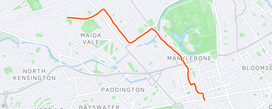 Map of the activity, Easy 5k home