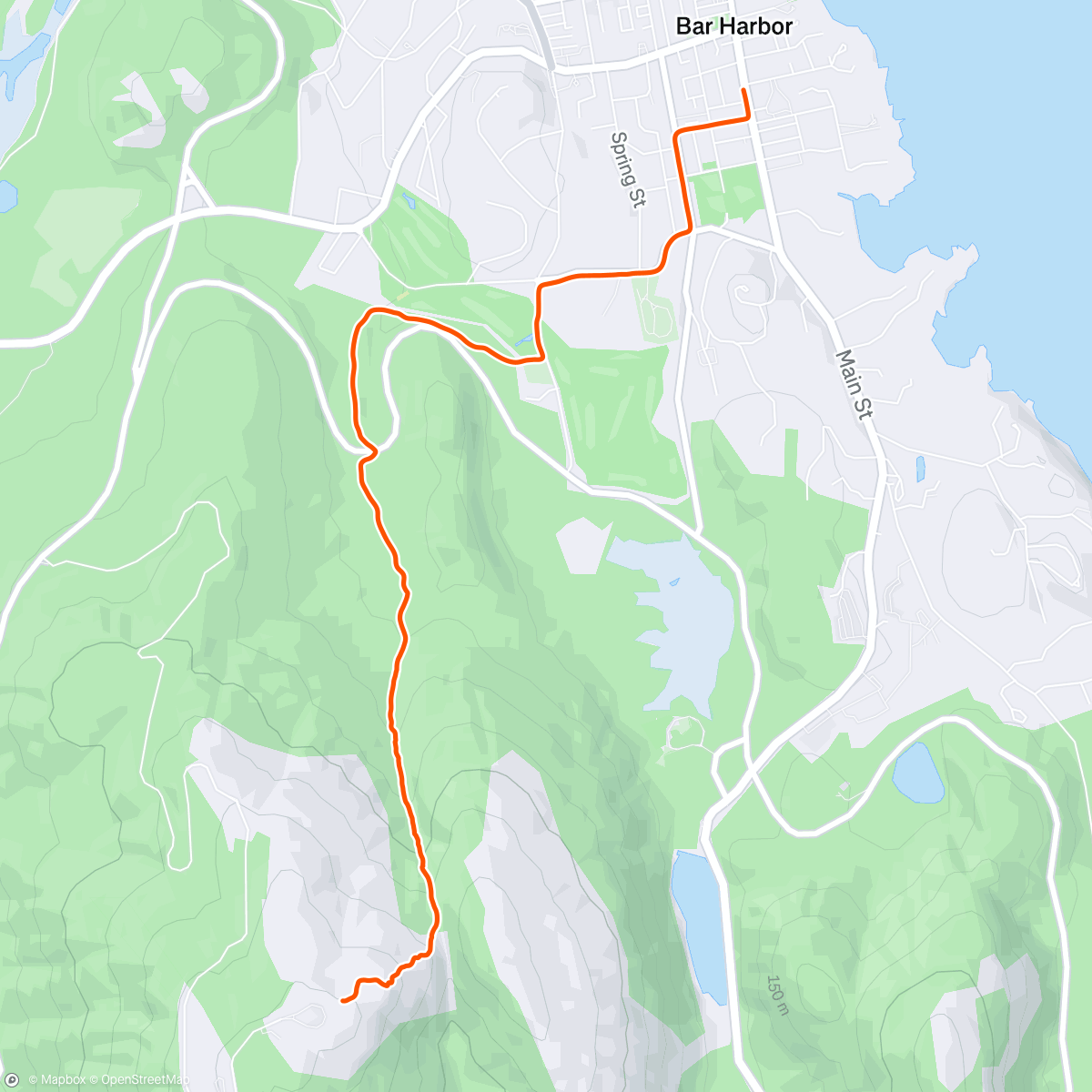 Map of the activity, Afternoon Hike
