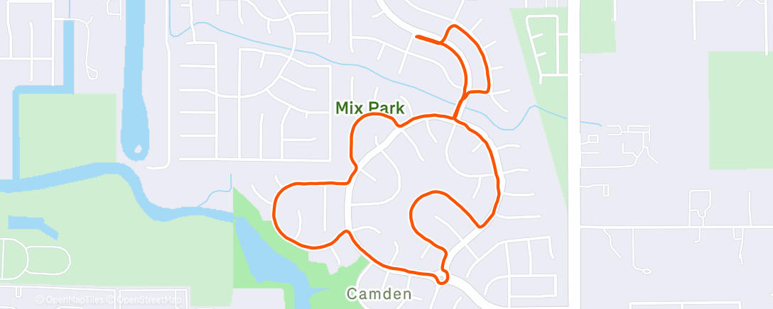 Карта физической активности (Morning Run)