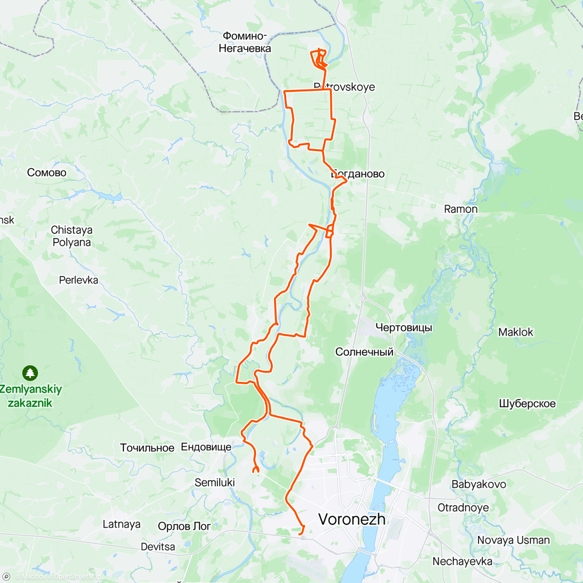 Map of the activity, В Кривоборье