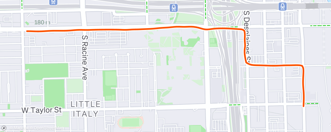 Map of the activity, Afternoon Run