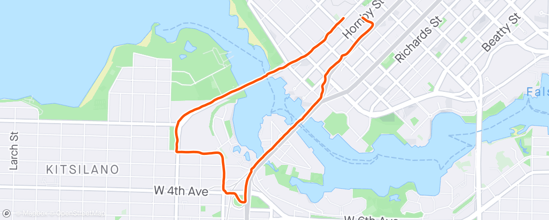 Mapa de la actividad, Vancouver
