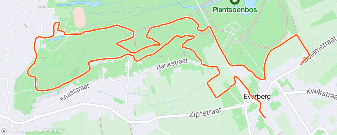 Map of the activity, Trailloop met Ronny