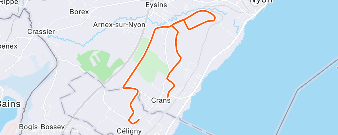 アクティビティ「Course à pied le matin」の地図