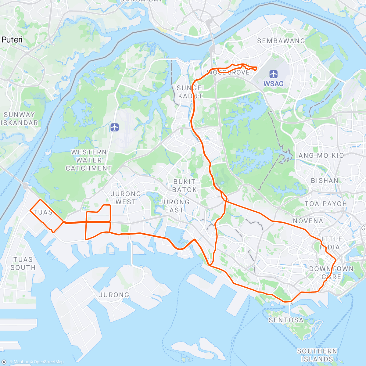 Map of the activity, Evening WCR + Home Ride