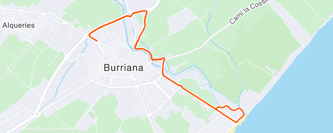 Map of the activity, Carrera de tarde