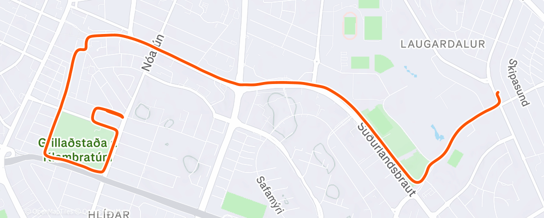 Карта физической активности (Evening Run)