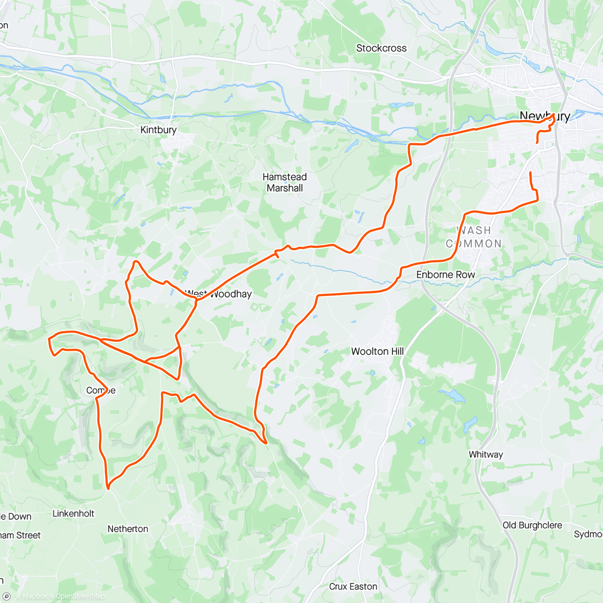 Map of the activity, 40/24: Wayfarers & Combe Valley tour on the e-bike