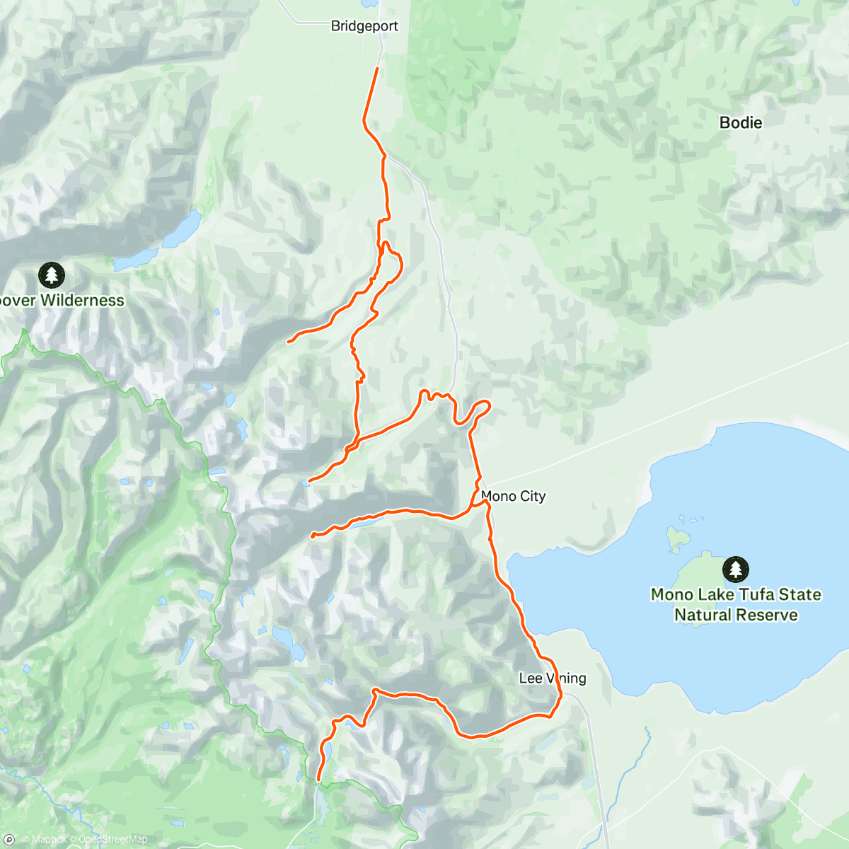 Map of the activity, Quietly moving through landscapes