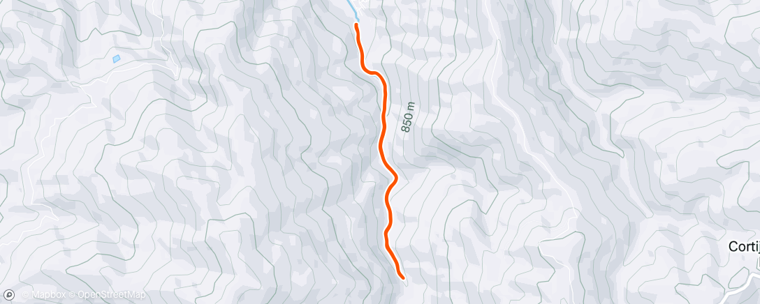 Map of the activity, Afternoon Trail Run