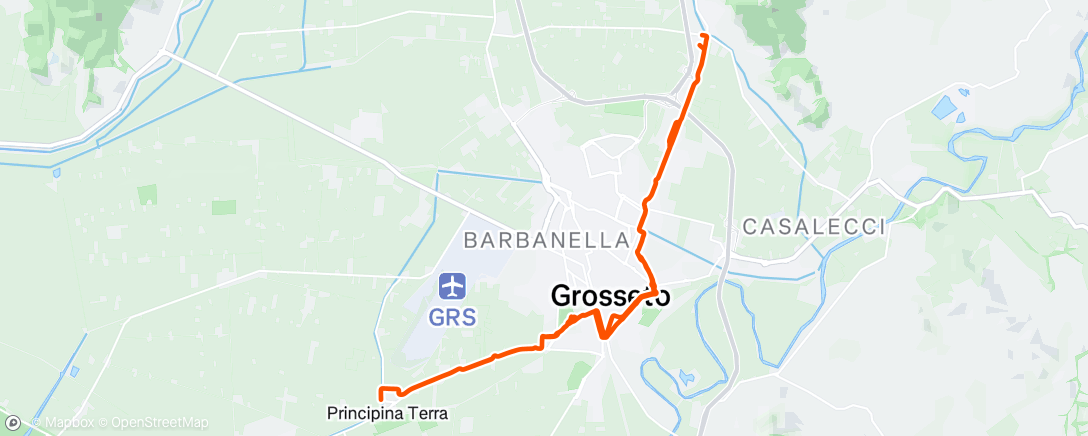 Map of the activity, Corsa pomeridiana