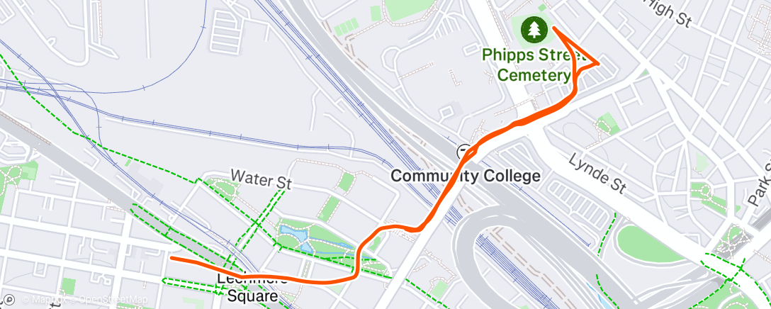 Map of the activity, Work walk