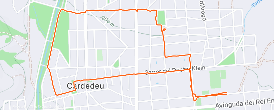 Map of the activity, Caminata