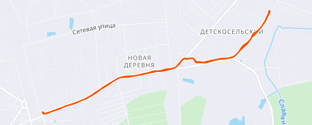 Map of the activity, Утренний забег