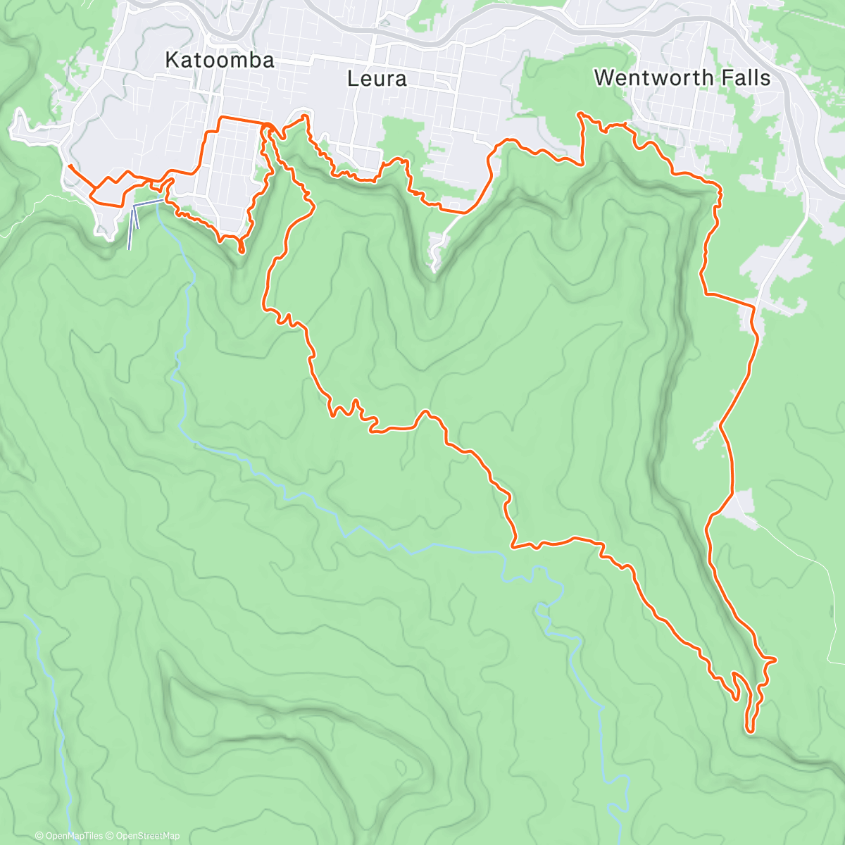 Map of the activity, Morning Run