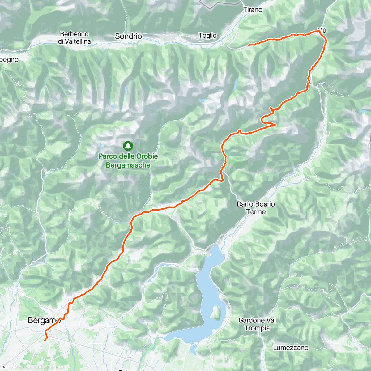 Mapa da atividade, Aprica Vivione Dezzo Presolana Bg