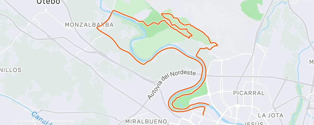 Карта физической активности (Bicicleta por la tarde)