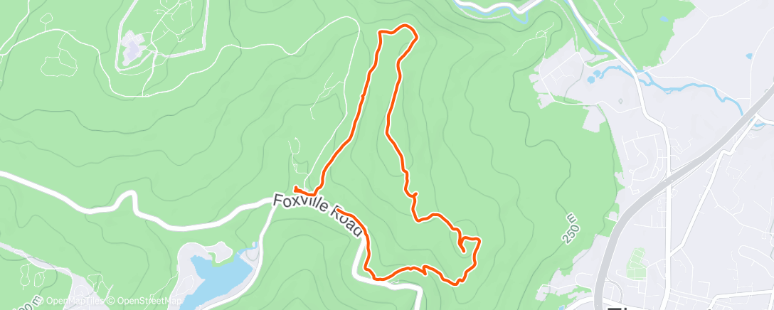 Map of the activity, Afternoon Hike