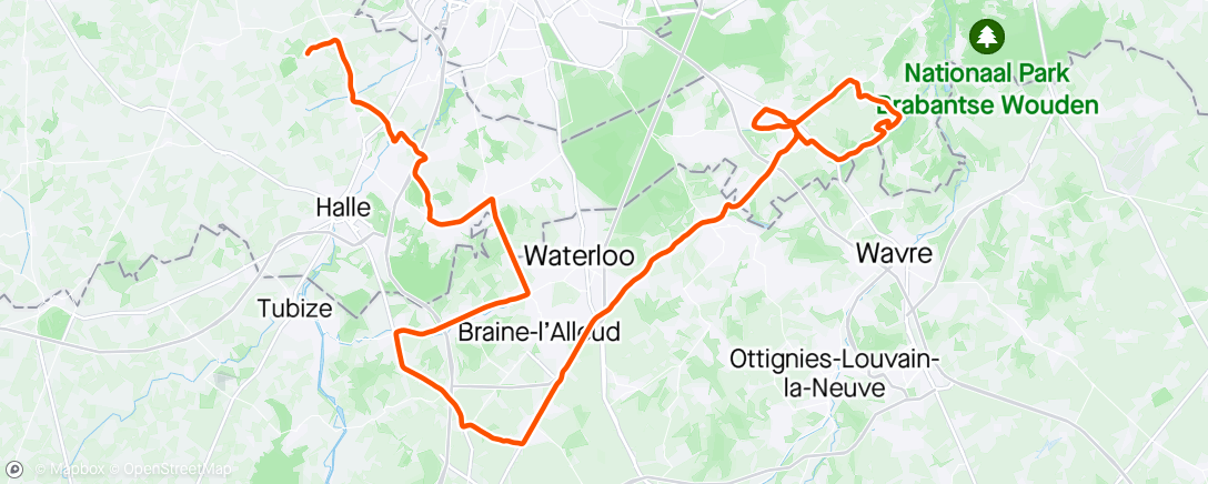 Kaart van de activiteit “Brabantse pijl 🇧🇪”