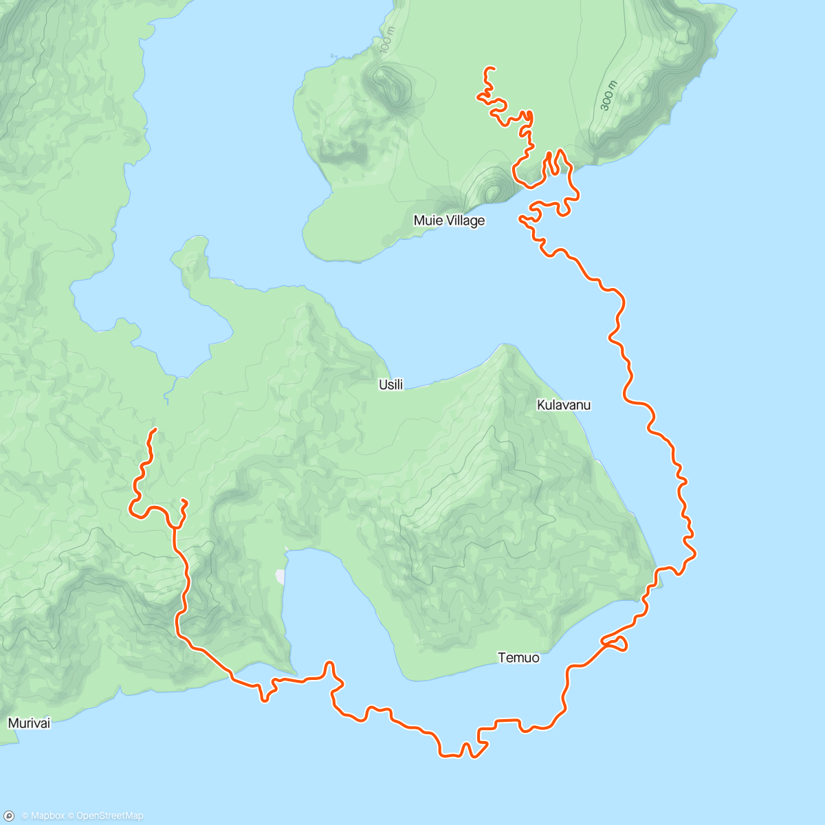 Mappa dell'attività Zwift - Canopies and Coastlines in Watopia
