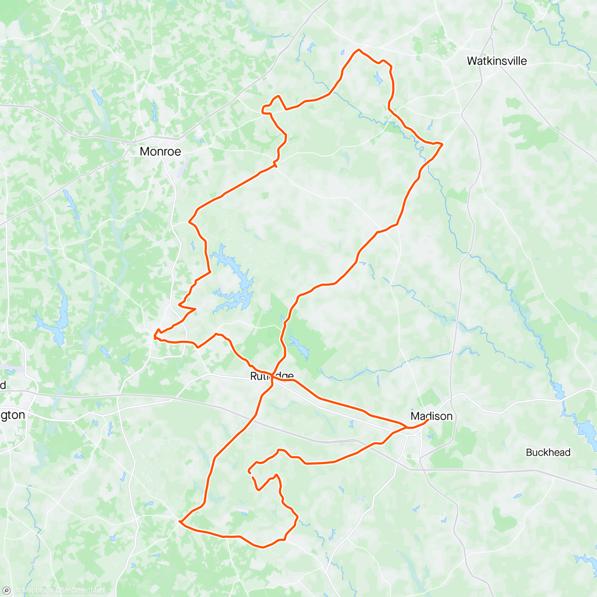 Map of the activity, Spring Tuneup Century