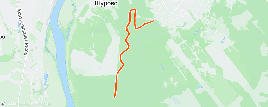 Map of the activity, Morning Run