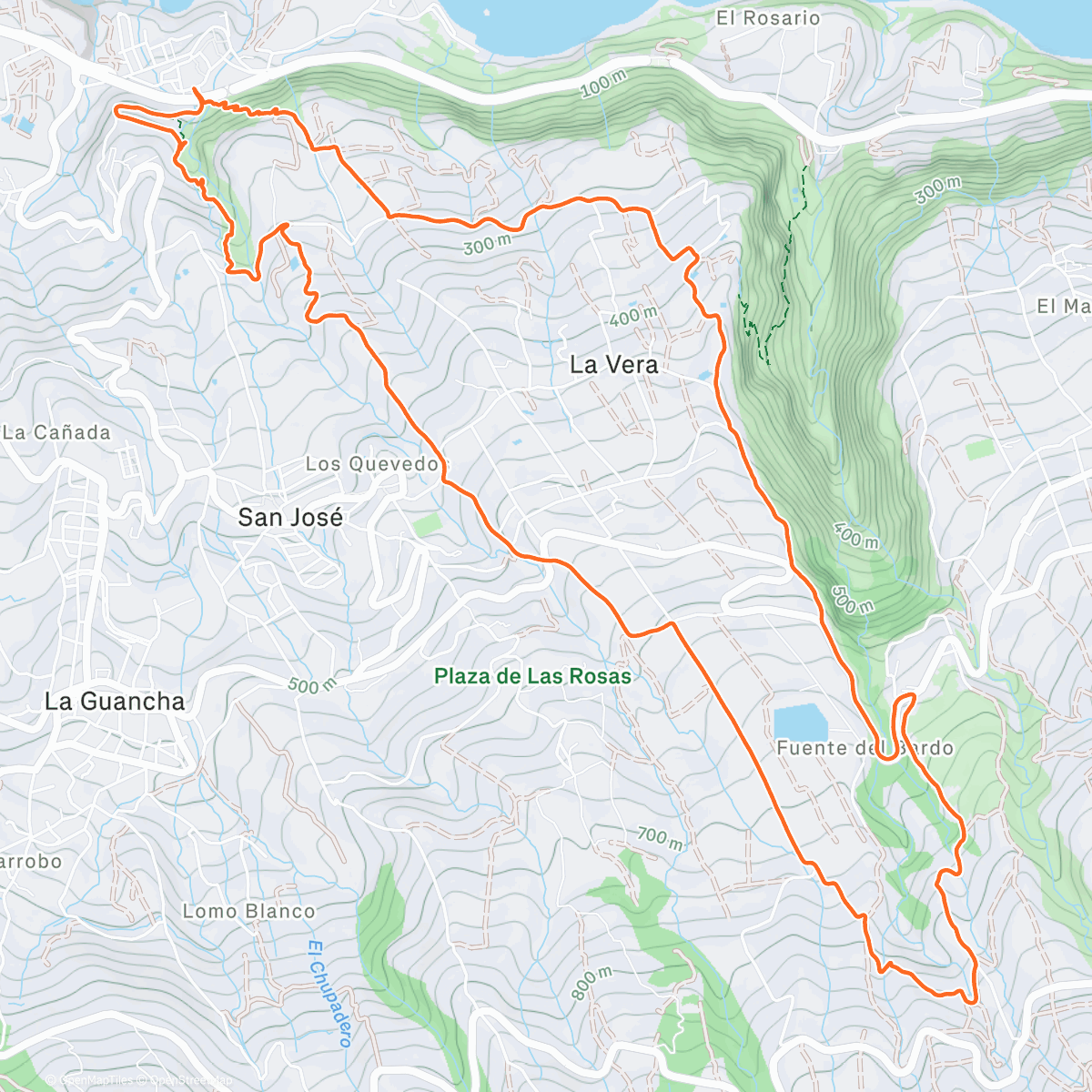 Map of the activity, Morning Run