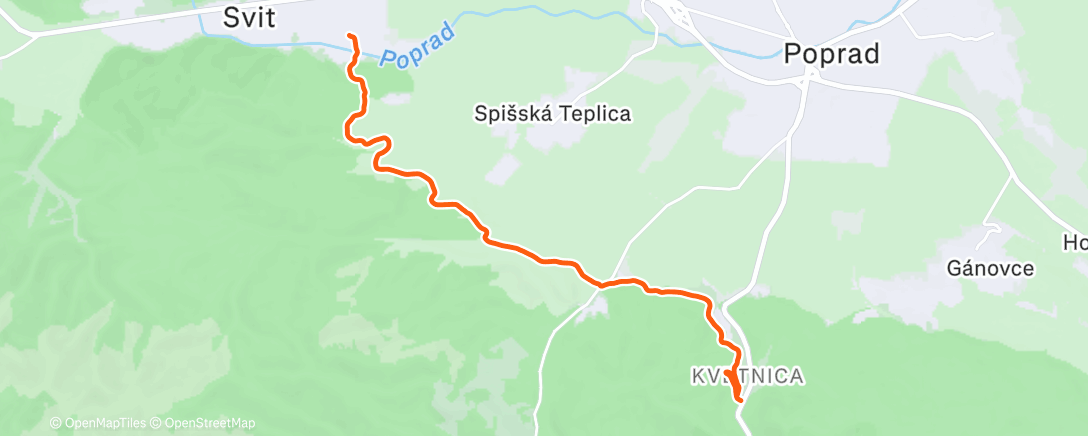 Map of the activity, Lunch Run